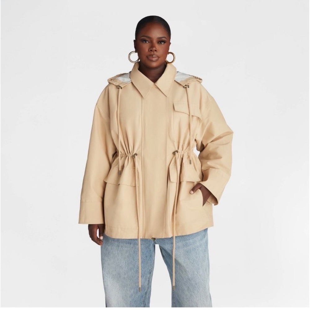 KBB by Kahlana Target Tan Cinched Anorak Jacket size 1X NEW with tags